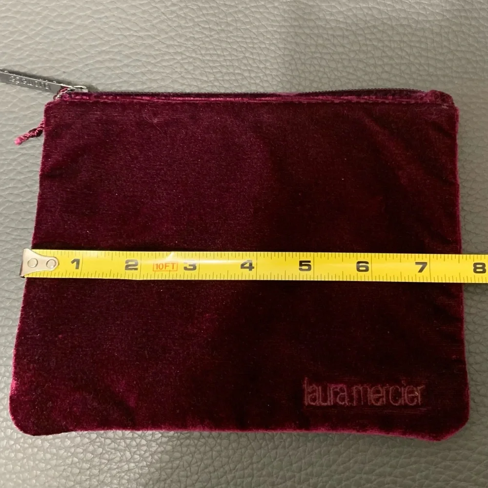 Laura Mercier Burgundy Velvet Mini Cosmetic Bag